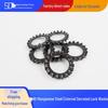 65 Manganese Serrated Lock Washer GB862.2 Multi-Tooth, Blackened/Galvanized, M3-M24