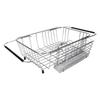 Kitchen Sink Dish Rack with Chopsticks Holder Stainless Steel Expandable Dish Drying Draining Basket 