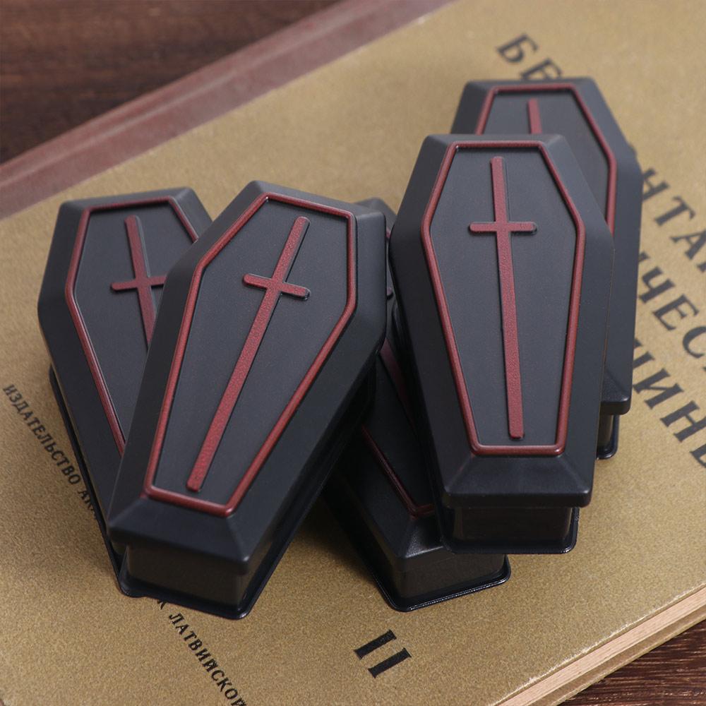 5pcs Funny Miniature Empty Coffin Boxes Removable Treat Coffin Boxes Haunted House Decorations