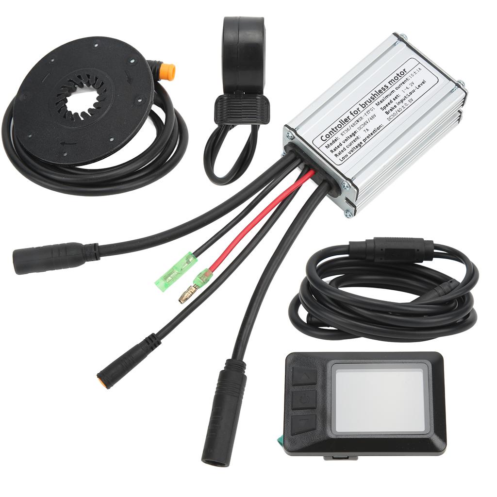 Kontroler silnika roweru elektrycznego 15A Kontroler prędkości 36V 48V z panelem LCD7C Kabel 1 do 2 W pełni