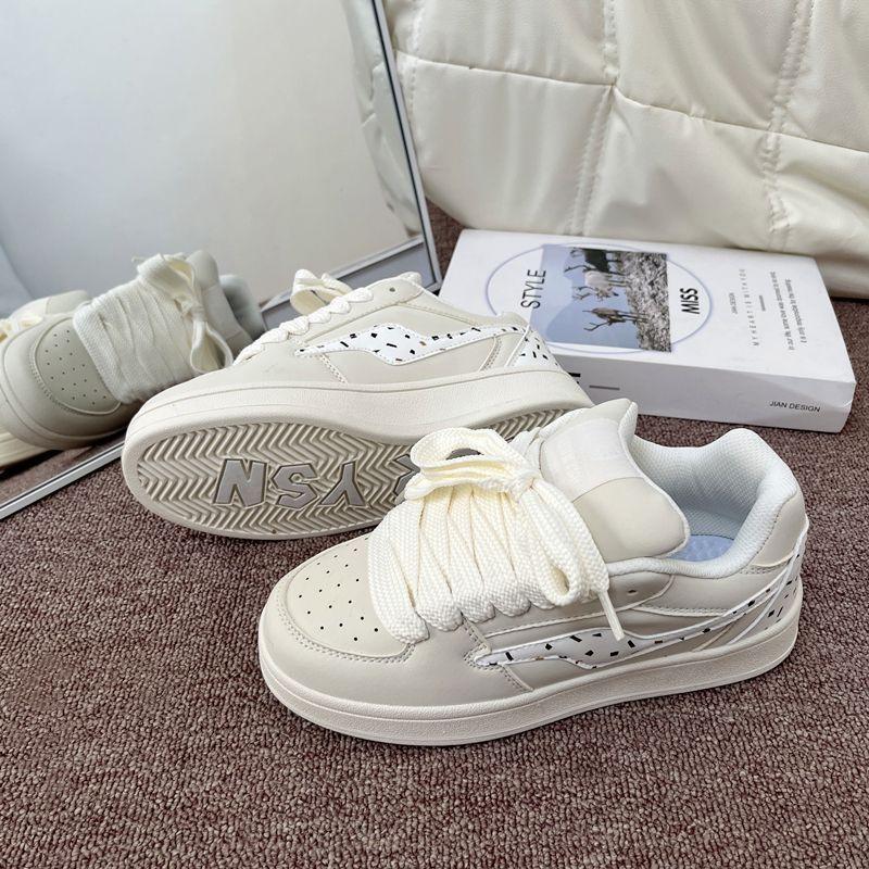 Niche Bread Shoes Women's Tide Spring New Student Versatile Sports Beige Casual Board Shoes Women