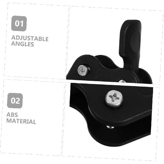 1 Pair Black Hinges Self Locking Latch Set for Patio Chair Replacement Parts