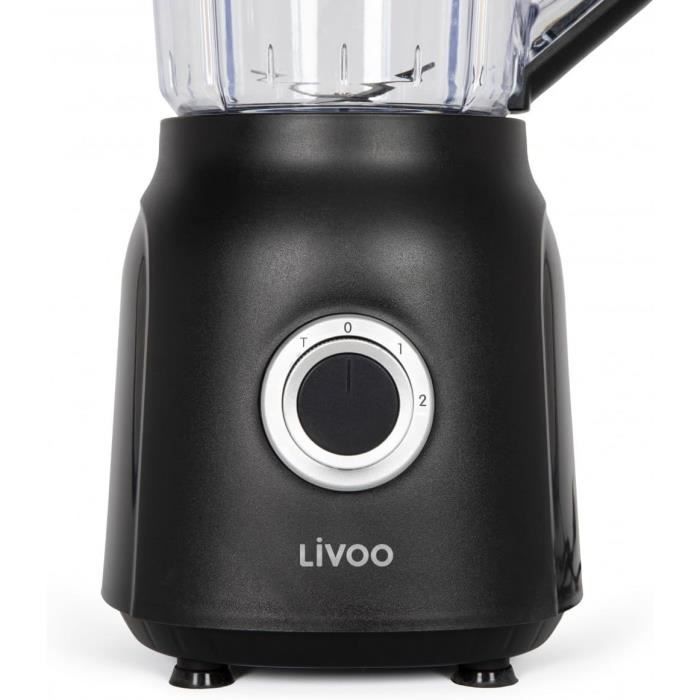 Blender - LIVOO - 1,5 L - 600 W - 22 000 tours/min - 2 vitesses - Noir