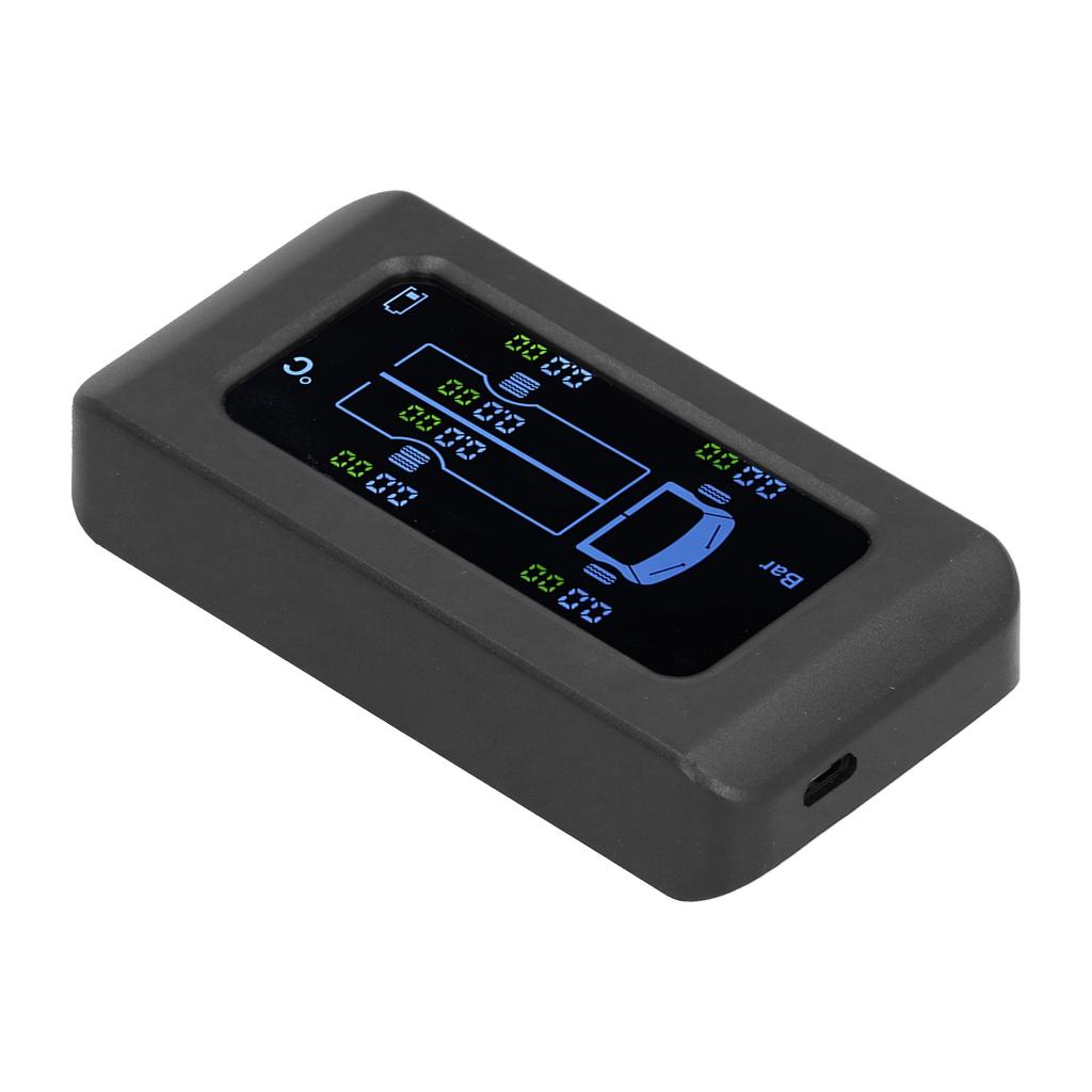 Universal Tire Pressure Monitor Solar USB Charging 0 8.5bar 122PSI Truck TPMS with 6 External Sensors