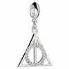 Sterling Silver Deathly Hallows Slider Charm with Crystals