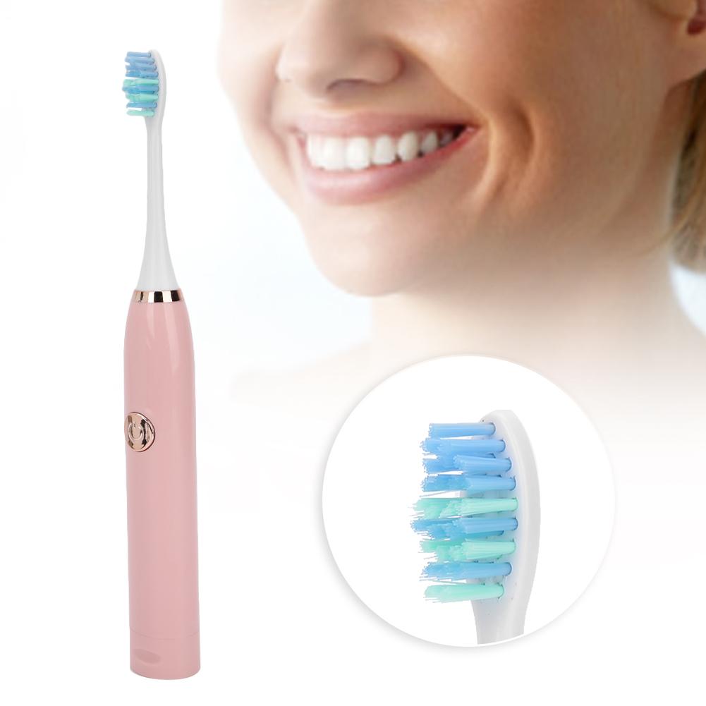 Electric Sonic Toothbrush Vibration Soft Hair Waterproof Adult Automatic Toothbrush Rose