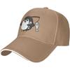 Cute Penguin Fishing Graphic Baseball Cap Polyester Adjustable Sun Hat for Adult Casual Sports