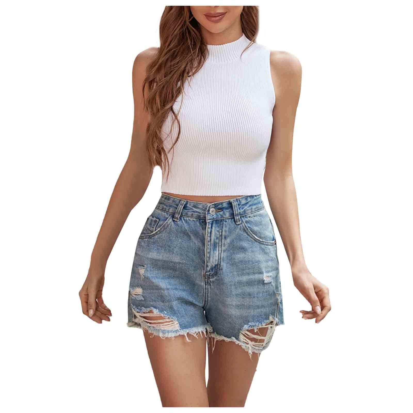 

Женская повседневная модная сексуальная однотонная удобная и крутая пуловер с круглым вырезом, свободная футболка, жилет XL белый