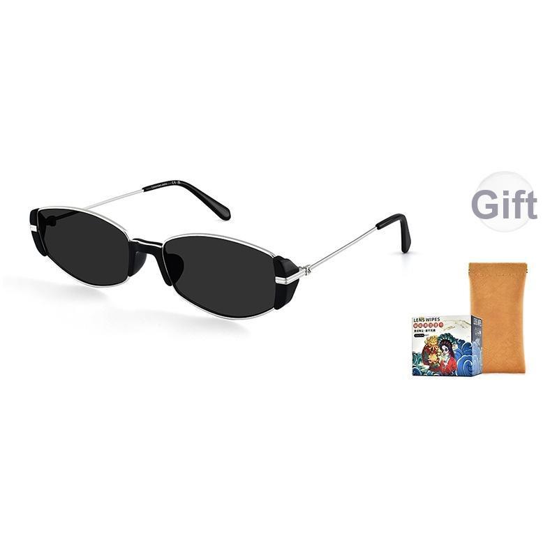 Calvin Klein Retro Narrow Frame Sunglasses UV Protection Unisex sunglasses CKJ25214SLB Without Gift Box,045-Gray Lens
