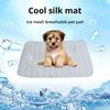 1 unidad Almohadilla Refrescante de Seda de Hielo Gris para Cachorro Verano Fresco Transpirable Refrescante Lavable Reutilizable Resistencia a Mordiscos Mascota Pequeña Gato Almohadilla para Dormir