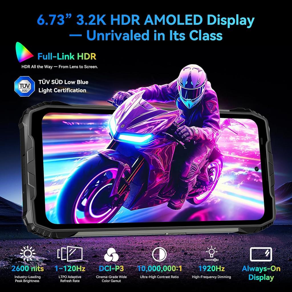 Blackview Xplore 2 Projector 5G Cellhone 36GB+256GB 20000mAh 6.73" Display 50MP Android 15 Smartphone
