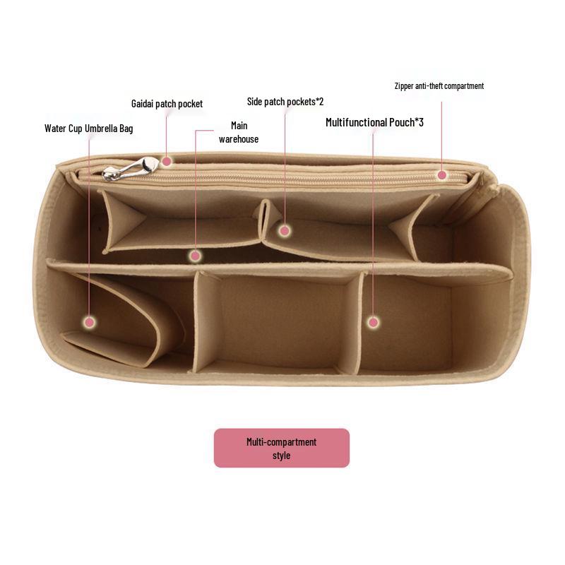 

Felt Inner Bag Organizer: Multi-Model Cosmetic and Storage Solution