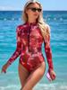 Costume da bagno intero a maniche lunghe da donna europeo e americano 2026 SPF35+