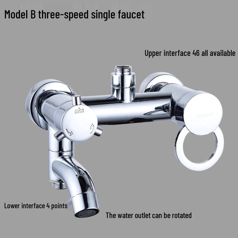 Wall-Mounted Copper Bathtub Faucet with Shower