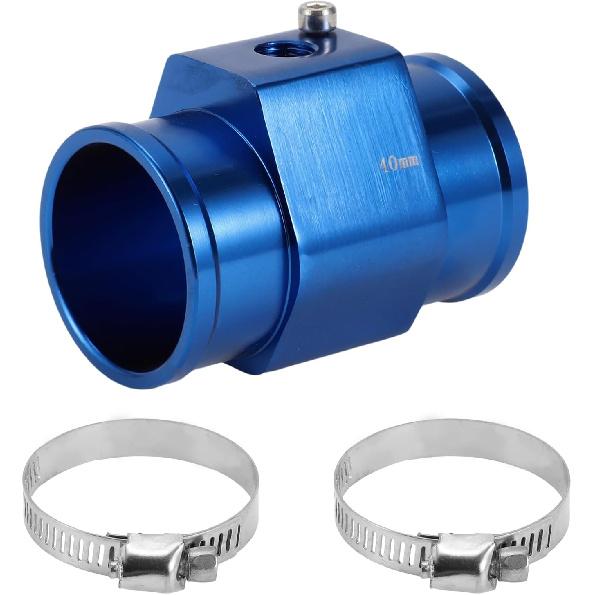 1 Set Car Water Coolant Temperature Sensor Adapter Joint Pipe Radiator Sensor Adaptor 40mm Blue