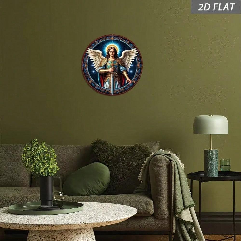 Retro Angel Sword Metal Sign Vintage Rusty Farmhouse Wall Decor 8x8 Inch Kitchen