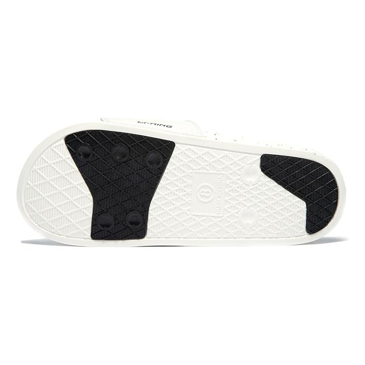 Li Ning Hot Hook and loop Quiet Slide Slippers Women's White AGAQ026-1