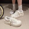 Ugly Cute Big Head Breadboard Shoes Women's 2025 Spring New Ins Sweet Platform Versatile Sports Little White Shoes Tide