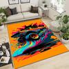 Stylish Car Print Area Rug - Non-Slip, Soft Polyester Floor Mat for Home & Office Decor - Perfect for Bedroom, Study, Dining Roo