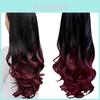 Parrucche Lunghe Ondulate Ricce per Capelli Mezzi Resistenti al Calore Colore Degradé Stile Bellezza Premium