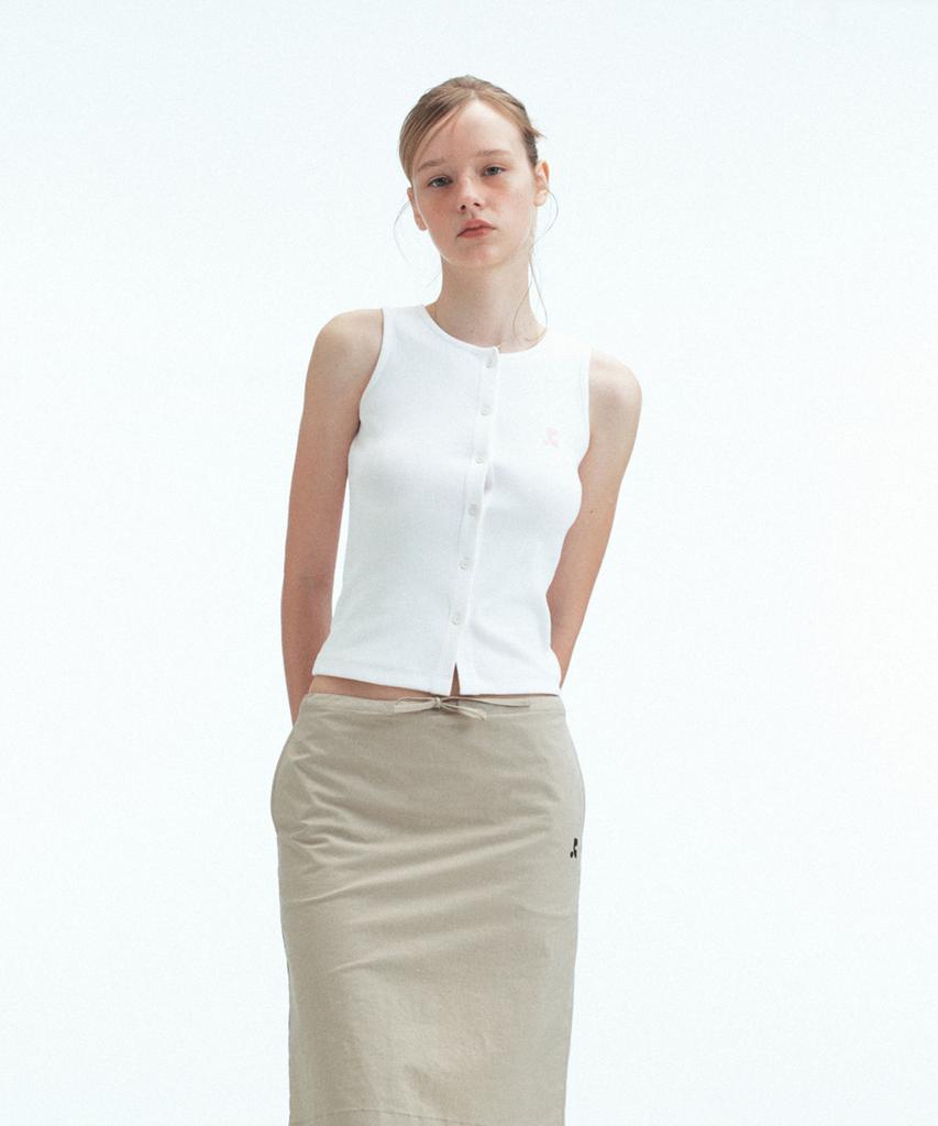 REST&RECREATION Sleeveless Cardigan - White
