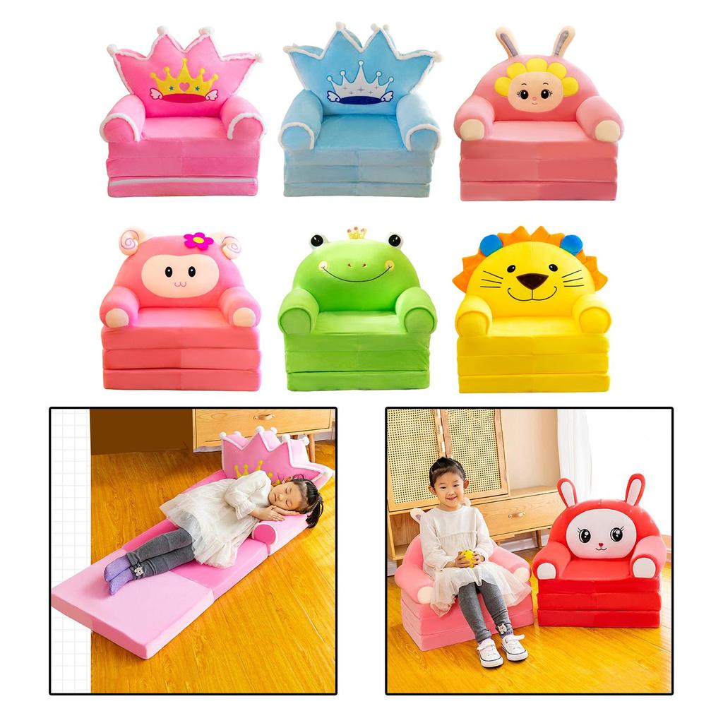 Boys Girls Cartoon Couch Chairs Cover Foldable Washable for Living Room Home