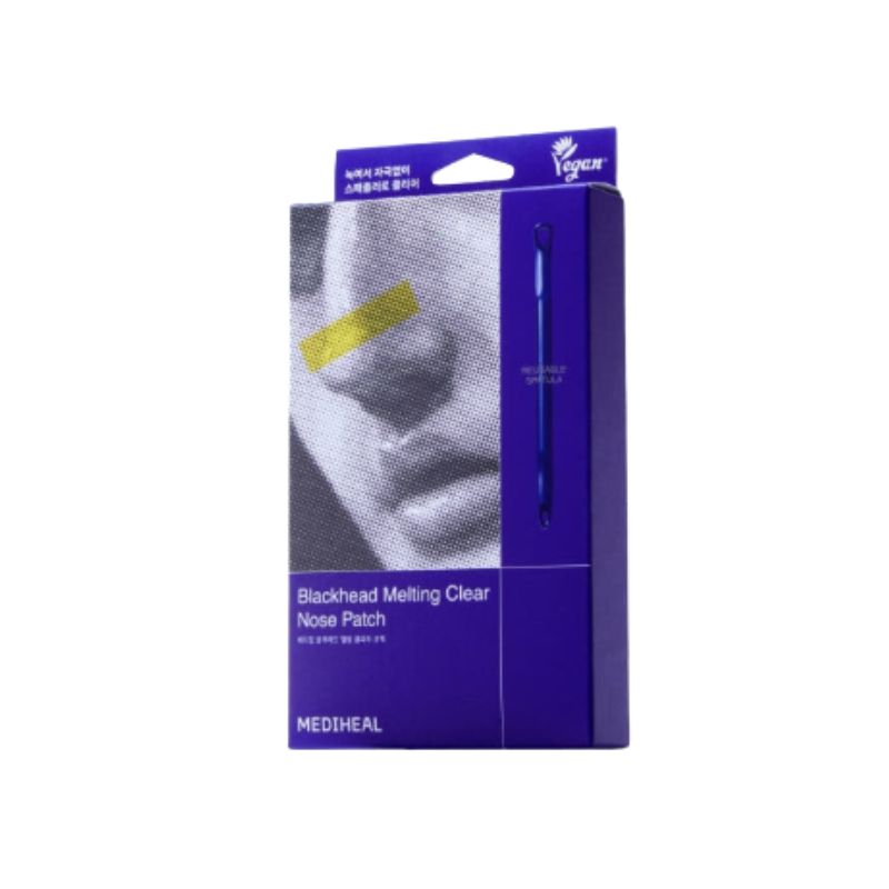MEDIHEAL Blackhead Melting Clear Nose Patch Pore Care Nose Pack with Spatula 4 Sheets 1