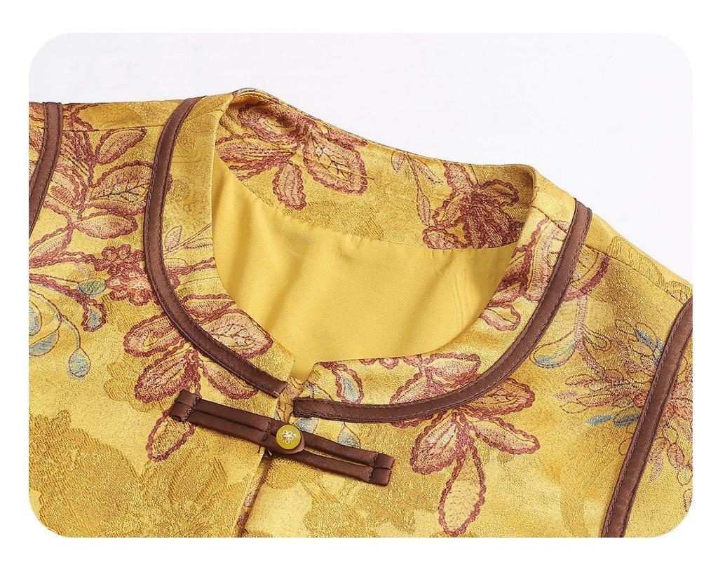 Mother's Day Stylish Frog Button Chinese Vest for Moms - 2026 Elegant Outerwear for Middle-Aged and Elderly.
