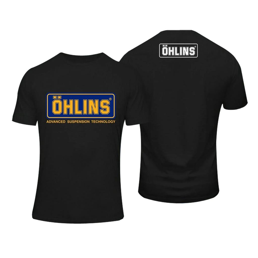 Men T-shirt Cotton Tshirts Summer Amazing Tees Women Ohlins Shock Suspension Car Motorcycle Sport Racing T Shirt Clothes Tops