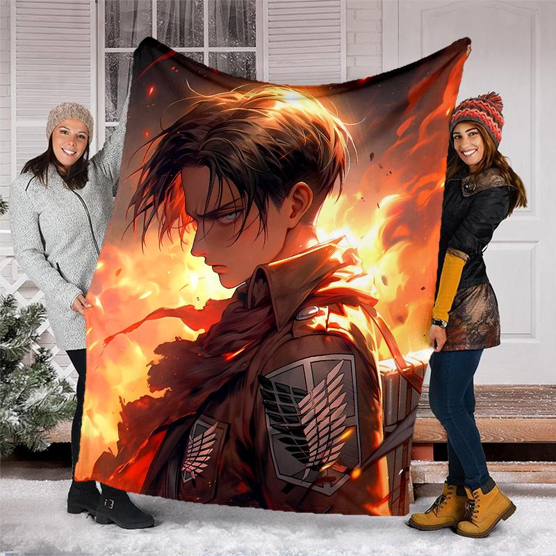 Attack on Titan2 printed throw blanket—lightweight,soft,warm;versatile blanket for all seasons—perfect as &air-conditioning throw,nap blanket
