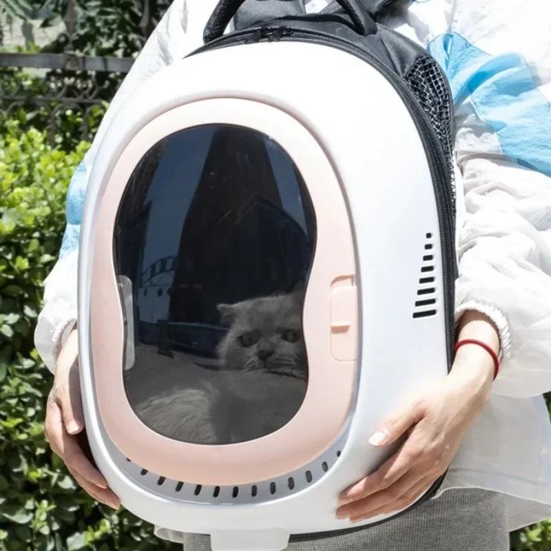 Portable Travel Pet Carrier Backpack Transparent Capsule Cat Bag Breathable For Small Animal Puppy Kitty Bird Pet Daily Supplies