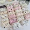 Large Capacity Small Makeup Lipstick Bag Flower Mini Canvas Storage Bag Floral Coin Purse  Outdoor