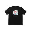 Li-Ning X Phil Hackett Printed Letter Crew Neck Loose Short Sleeve T-Shirt Unisex Tops Black AHSU213-5