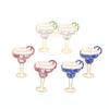 New Fashionable Versatile Wine Glass Style Exaggerated Temperament Hollow Diamond Inlaid Pearl European and American Style Earrings
