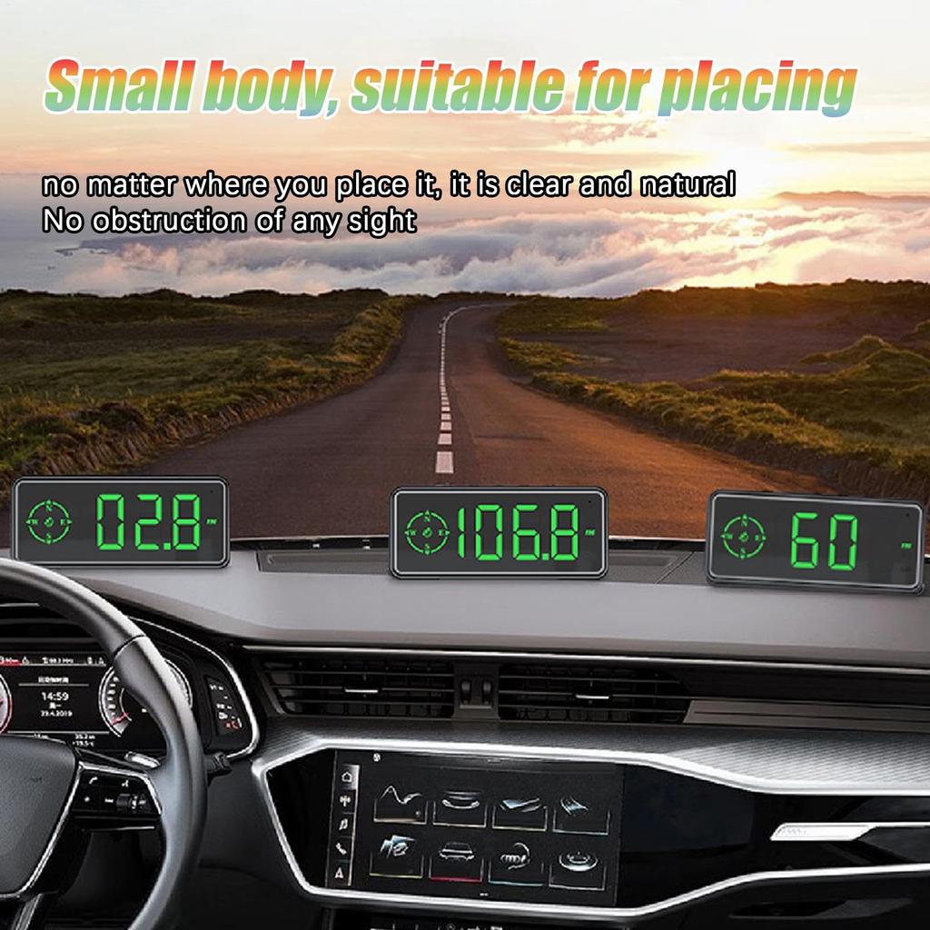 Car Speedometer, Car Digital Speedometer - HUD GPS Speedometer MPH Speedometer - Km/h Head
