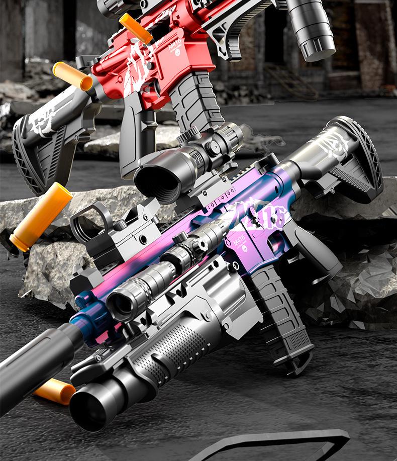 M416 Soft Bullet Manual Bolt Action Toy Gun for Kids - Shell Ejecting Simulation Assault Rifle for Boys