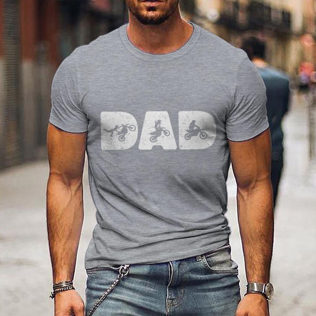 Motorcycle Dad Gift Fashion Tshirts Motorcycle Lover Shirt For Unisex Fathers Day Gift T Shirts Round Neck Unisexs Clothing