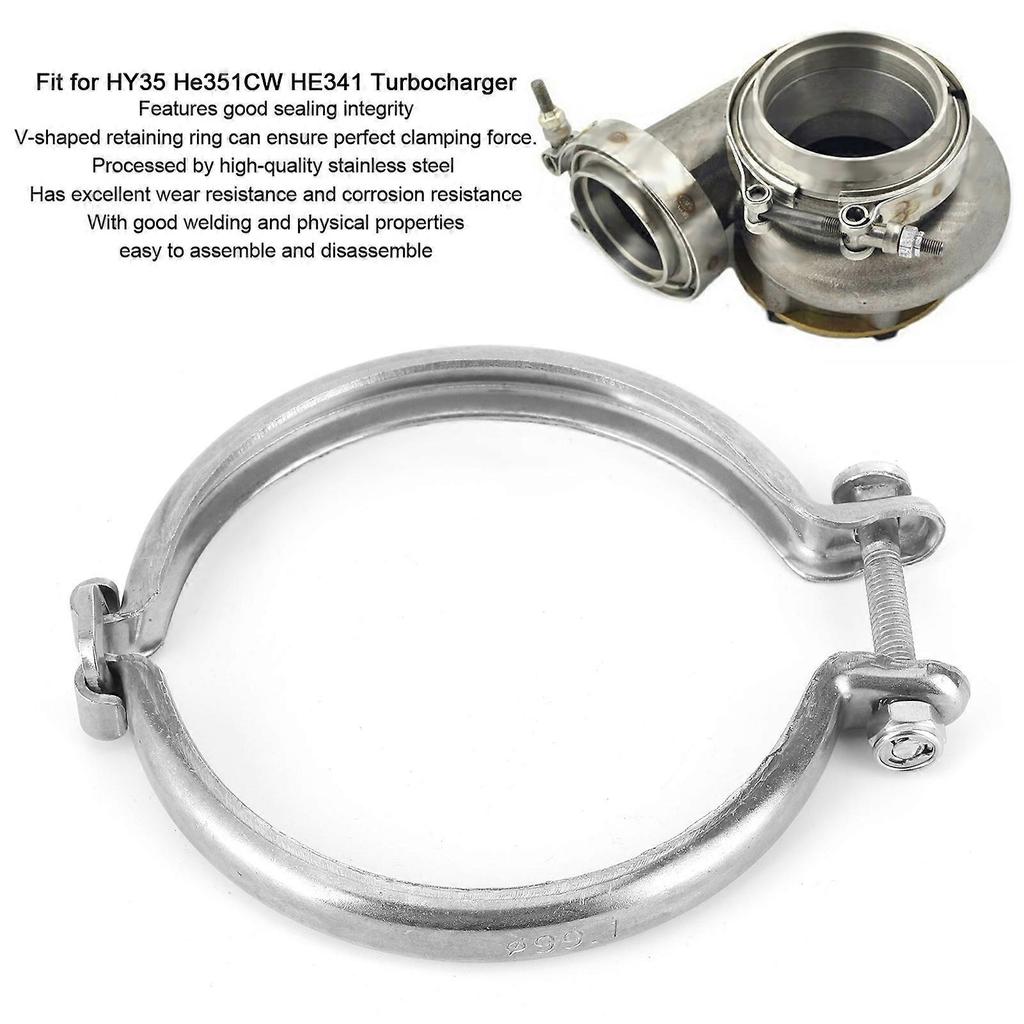 Turbine Exhaust VBand Clamp Stainless Steel Fit for HY35 He351CW HE341 Turbocharger