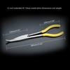 5Pieces 11 Inch Long Nose Pliers Bent Nose Plug Cable Puller Long Needle Nose Pliers Wire Cutter Hose Clamp Hand Tools