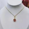 New European and American Luxury Necklace for Women with A Sense of Luxury, Thorny Heart, Red Zircon Jewelry, and Headwear