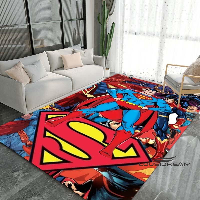 "Superman" Sci-Fi Movie Cartoon-Themed Rug — Suitable for Living Rooms, Bedrooms, Children's Rooms, Home Decor, and Dressing Roo