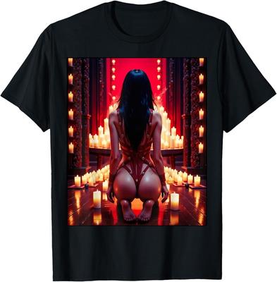 Hot Girl On T-Shirt for Men - Sexy Woman On Shibari Tee T-Shirt