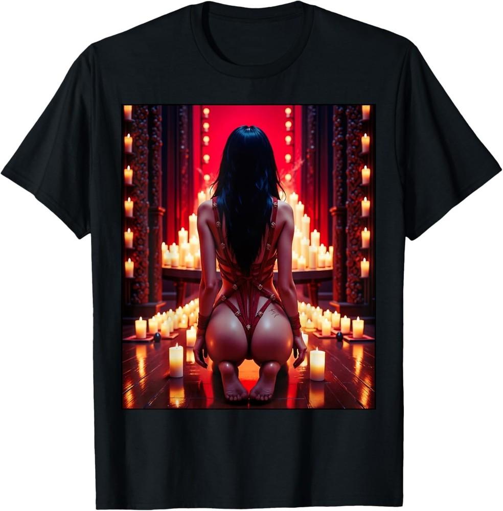 Горячая Девушка на Футболке для Мужчин - Сексуальная Женщина на Футболке Shibari 2XL