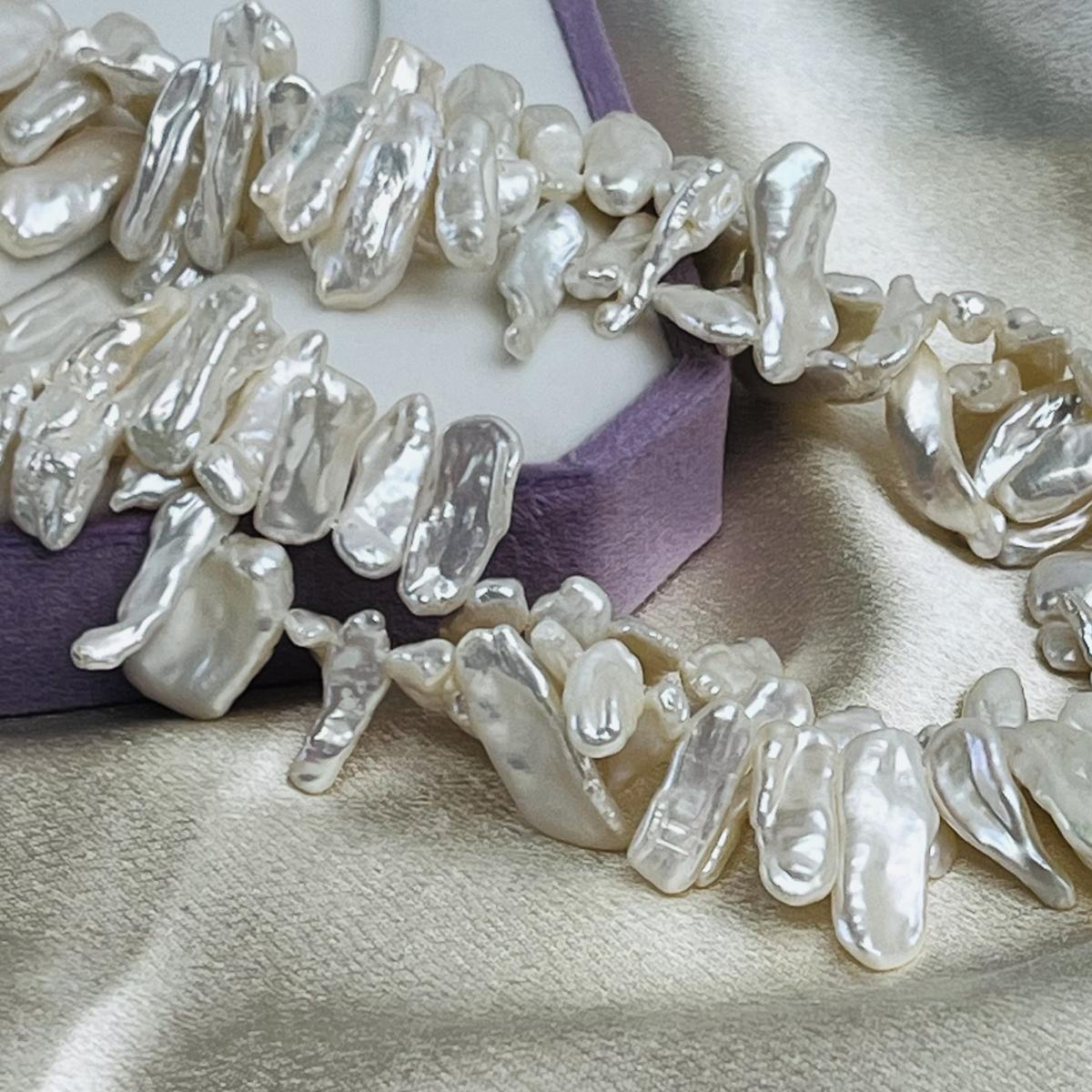 

Белый барочный жемчуг 8x20мм для изготовления ювелирных изделий DIY ожерелье браслет серьги аксессуар 8x20mm