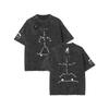 Camiseta Oversize Para Hombres Mujeres HipHop Camisetas Lavadas cactus jack Manga Corta Tops de Regalo look mom i can fly K39