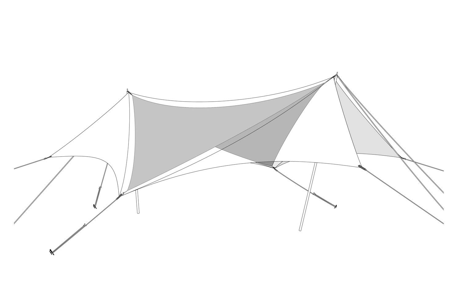 Snow Peak HD Tarp Hexa Evo Pro. TAKIBI Inner Roof TP-250IR