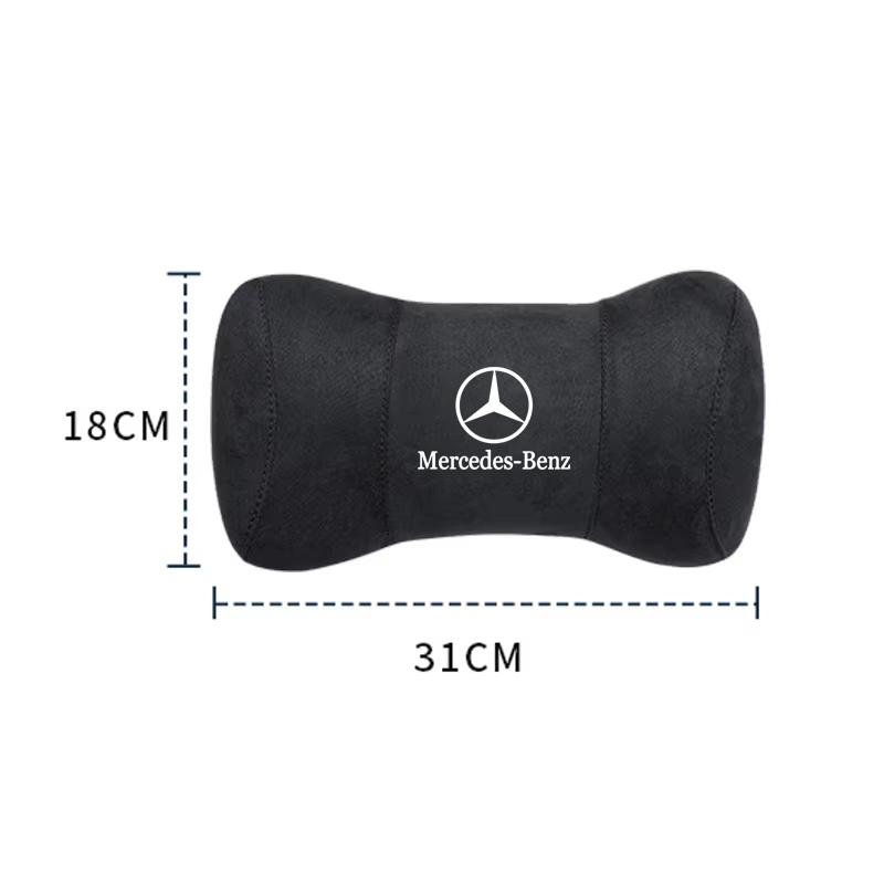 Car Seat Suede Memory Cotton Neck Pillow Headrest For Mercedes Benz AMG W205 C300 W203 W206 W108 W124 W126 W140 W168 GLA GLB GLC FV1