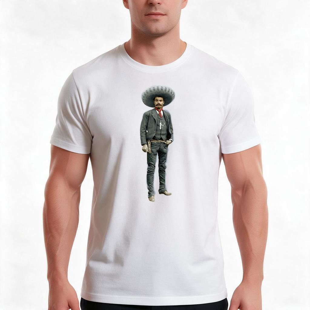 Emiliano Zapata Badass Tshirt Summer Casual Cotton Tee Oversized Streetwear Tops Vintage Graphic Print Unisex Unisex Unisex