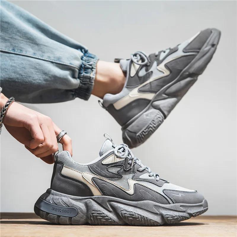 Maogu Bequemer Herrenschuh 2026 Herren Freizeitsneaker Mode Atmungsaktives Mesh Tennis Sport Laufen Elastisch Vulkanisierte Schuhe