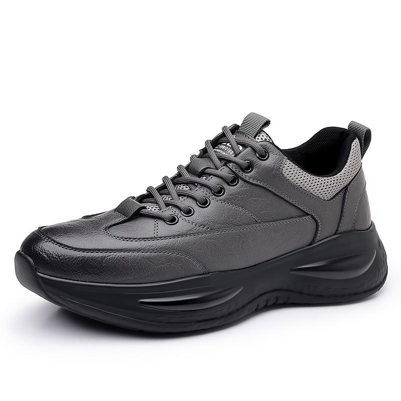 Men Casual Shoes Black Leather Shoes Waterproof Anti-slip Chef Kitchen Shoes Thick Sole Sneakers Men Shoes Non-slip Work Shoes